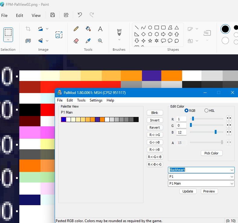 Palette copied